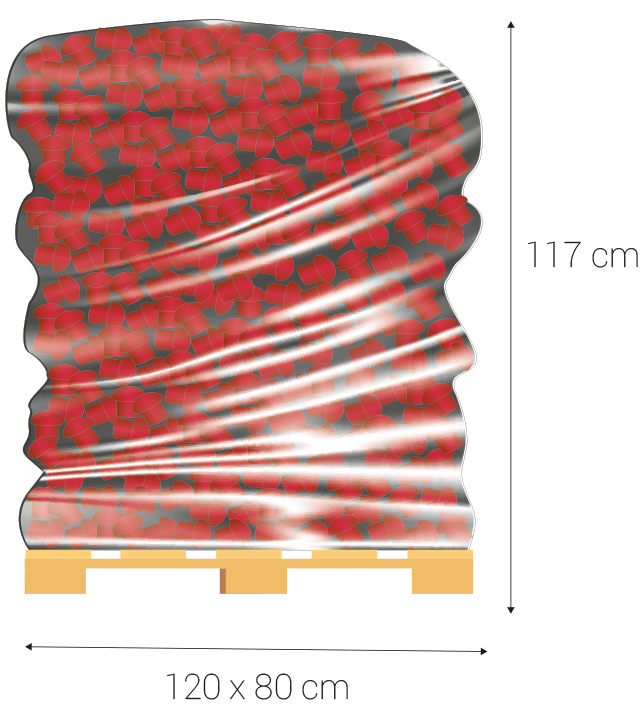 Pallet Abmessungen (mm): 120 x 80, 190 Höhe